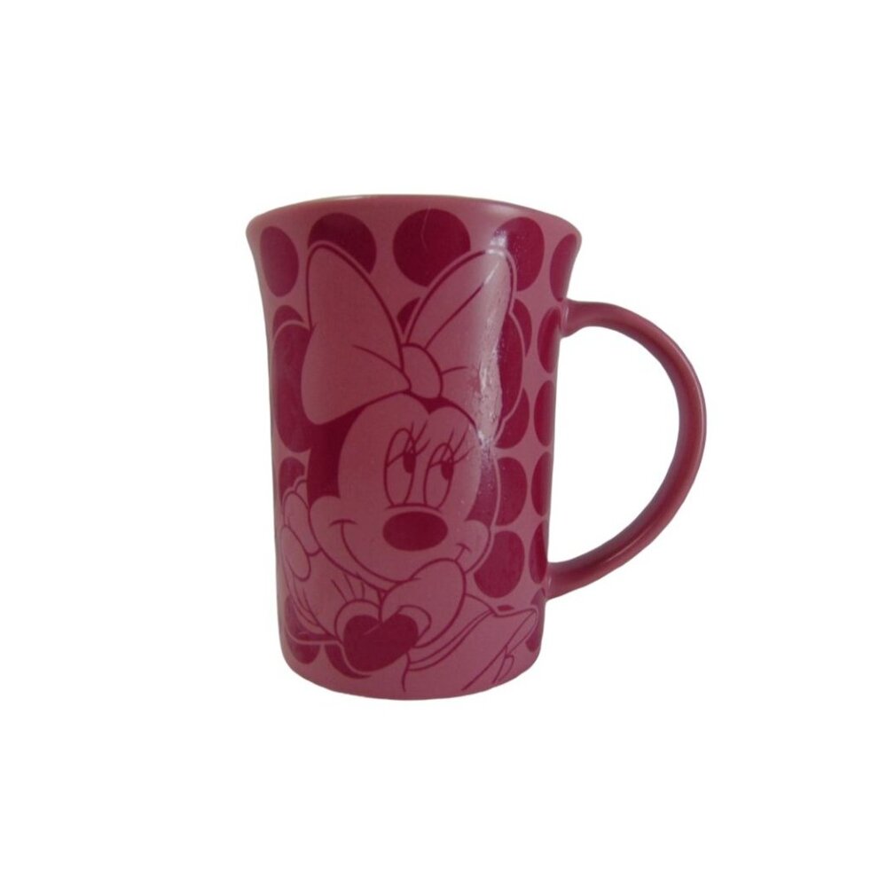 Disneyland Resorts Pink Green Minnie Mouse Polka Dot Mug Cup Walt Disney Coffee - Picture 2 of 7